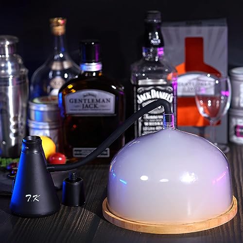 TMKEFFC Smoking Gun Food Smoker and Tools Set, Portable Hand-held Smoke Infuser for Cocktails Drinks, Resin Dome Cloche Cover, Cup Cover, DIY Tools, Wood Chips Included, Black - Thumbnail 7
