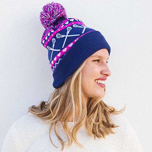 Lacrosse Pom Pom Beanie Hat | Lax Hats by ChalkTalk Sports3
