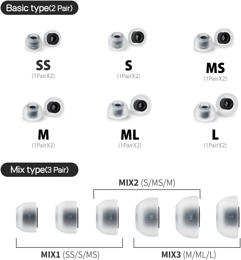 Miniatura 7 de AZLA SednaEarfit MAX para Galaxy Buds 2 Pro Phantom Black (SMSM), puntas de auriculares para auriculares inalámbricos, puntas de repuesto de