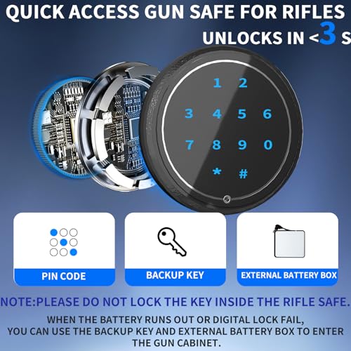 Image of KAER Long Gun Safe for Rifles and Pistols with Electronic Lock Assembled