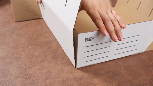 Image of Teenyyou 30 Sets Cardboard Parts Bins Boxes Kraft Cardboard Storage Bins with Dividers for Parts Shelves Stem Project Online Store Inventory Organized (White,12 x 8 x 4 Inches)