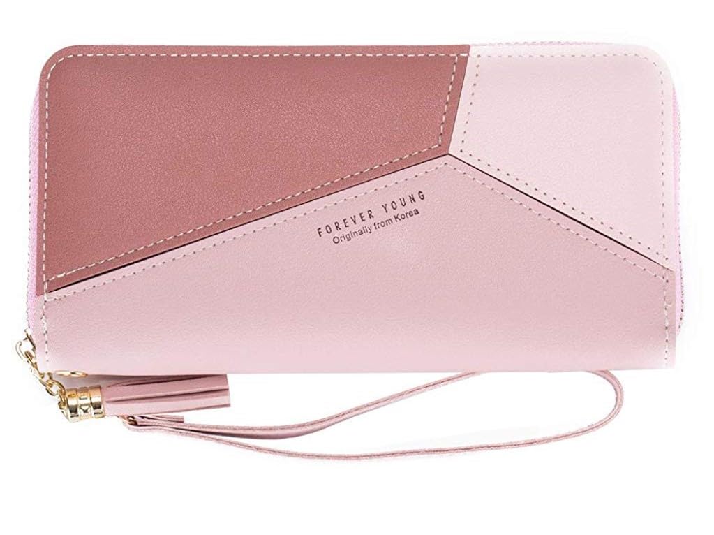 Pink PU Leather Women’s Wallet with Tassel – Long Zip Around Purse Featuring Multi-Slot Card Holder, Coin Pocket & Large Capacity Organizer for Daily Use and Travel-image-34