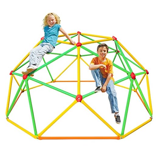 NAQIER 6FT Climbing Dome 2022 Upgraded Geometric Dome Climber for Kids Outdoor Jungle Gym Monkey Bars for Backyard Support 500LBS Indoor Climbing Toys for Toddlers 1-3