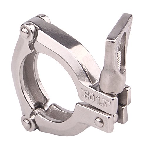 Image of DERNORD 1.5 Inch Three Segment Sanitary Clamp Stainless Steel 304 Tri Clamp Clover ((Tri clamp: 1.5 Inch))