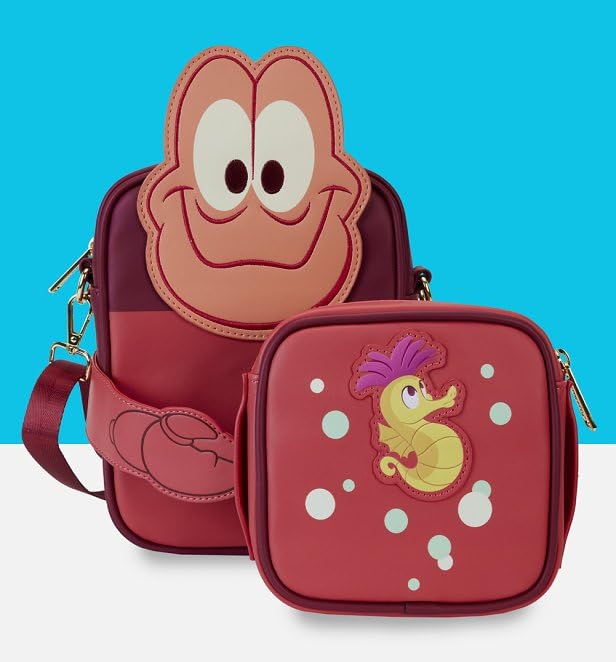 Loungefly Disney Little Mermaid 35th Anniversary Sebastian Crossbuddies Crossbody Bag with Coin Bag3