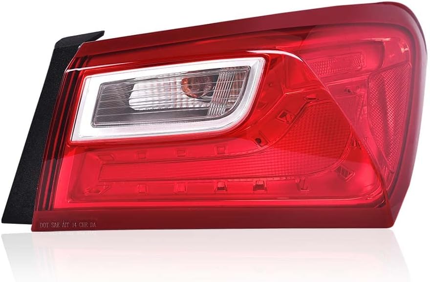 PIT66 Non-LED Tail Light Lamp Outer Replacement Compatible with Chevy Malibu XL 2016 2017 2018 2019 2020 2021 2022, Right Side 84132377 Rear Lights Assembly Luz Trasera