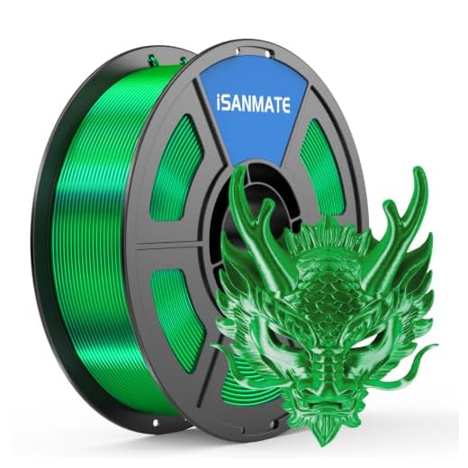 ⚡ iSANMATE Silk Green PLA Filament 1.75mm 1kg for FDM 3D Printer