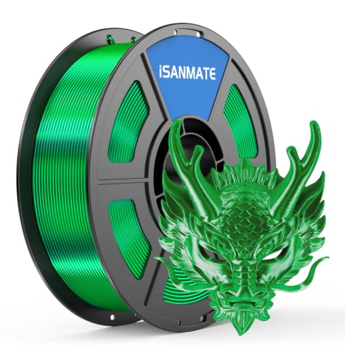 Image of iSANMATE Silk Green PLA Filament 1.75mm 1kg for FDM 3D Printer