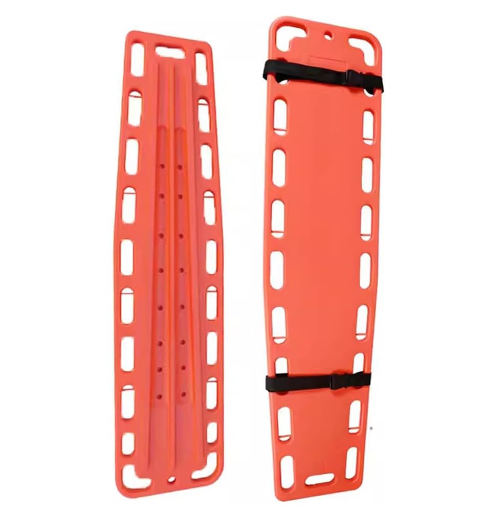 Tabla espinal de Rescate de Emergencia y Camilla Flotante acuática: diseño Ligero, Plegable y con inmovilizador de Cabeza para Personal de Primera Respuesta y Equipos médicos. Equipo Esencia