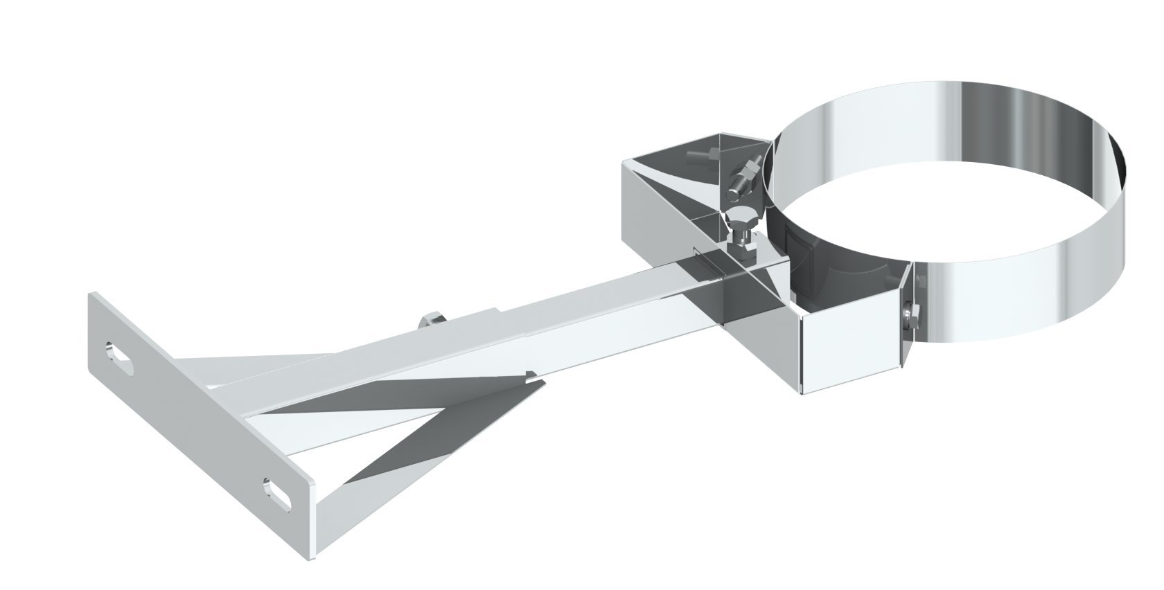 Wandabstandshalter verstellbar 250-360mm für doppelwandige Schornsteine DW mit 210mm Außendurchmesser, aus Edelstahl