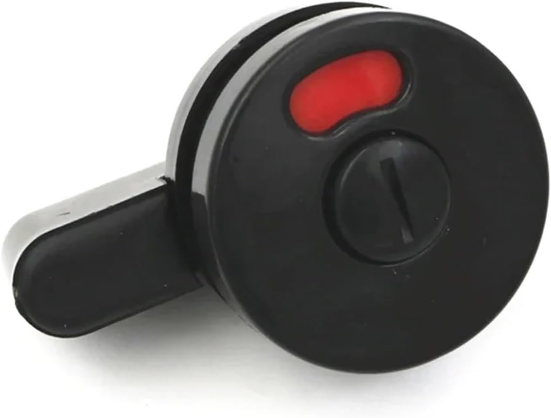 WC Toilet Flat Door Lock Plastic Black Color with Green Or Red Label Public Place Accessory DIY MS116 B 1Pcs
