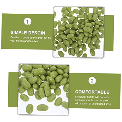 HOMSFOU 1 Pack Simulated Green Beans Greenery Decor Green Accessories Plastic Food Artificial Vegetable Model Kitchen Artificial Foods Artificial Fake Pea Fake Bean Rustic Grain Decor
