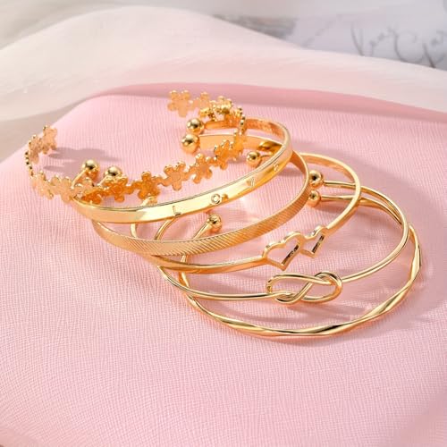 Image of Shining Diva Fashion Set of 6 Stylish Gifts Bangle Bracelets for Women and Girls (16898b)