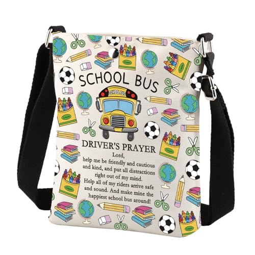 Bus Crossbody Bag Bus Driver Gifts Bus Driver Prayer Gifts Bus Driver Appreciation Gift Bus Sling Bag Crossbody Purse3