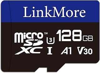 LinkMore 128GB Micro SDXC Card, A1, UHS-I, U3, V30, Class 10 Compatible, Read Speed Up to 95 MB/s,Write Speed Up to 45 MB/s, SD Adapter Included