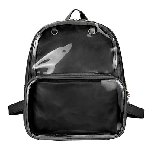 STEAMEDBUN Ita Bag Double Window Candy PU Leather Backpack - Black