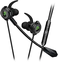 ELG, EPZHBK, Earphone Gamer Zahhak com Microfone Removível, Botão Multifunção para Smartphone, Acompanha Luva de Dedos e Case de Transporte, Preto