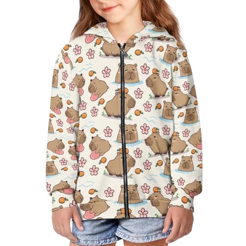 Image of Zipper Hoodie for Kids Full Zip Up Sweatshirt Active Coat Hooded Pullover with Pockets Size 6-16 Boys Girls