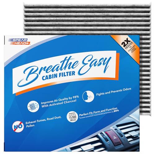 Image of Spearhead Odor Defense Breathe Easy AC & Heater Cabin Filter | Fits 2017-2019 Ioniq, 2017-2022 Niro, 2019-2022 Niro EV Like OEM | Up to 25% Longer Lasting w /Activated Carbon (BE-147)