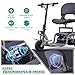 NEW-SKRT Compact Mobility Scooter for Seniors Adults, 3 Wheels Electric Scooter with Detachable Battery, Rotatable Seat and Foldable Handlebar, Led lights, 300lb Weight Capacity, Charger Included (BK)