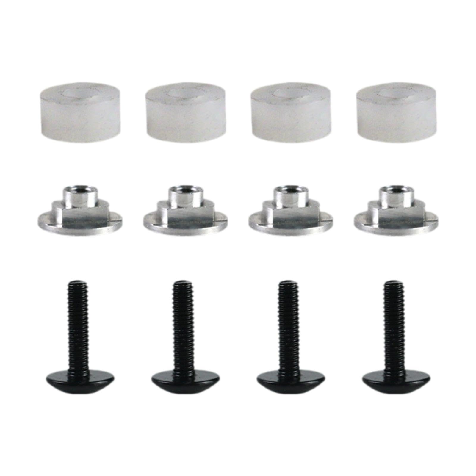 Fenteer Kit de visière de Hockey M4 4 pièces, Facile à Installer avec entretoises, pièces de Rechange, vis et écrous Robustes pour visière de Hockey