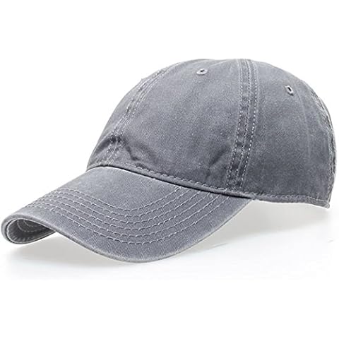 Thenice Washed Cotton Twill Baseball Cap Adjustable Sport Hat (Grey) Cover