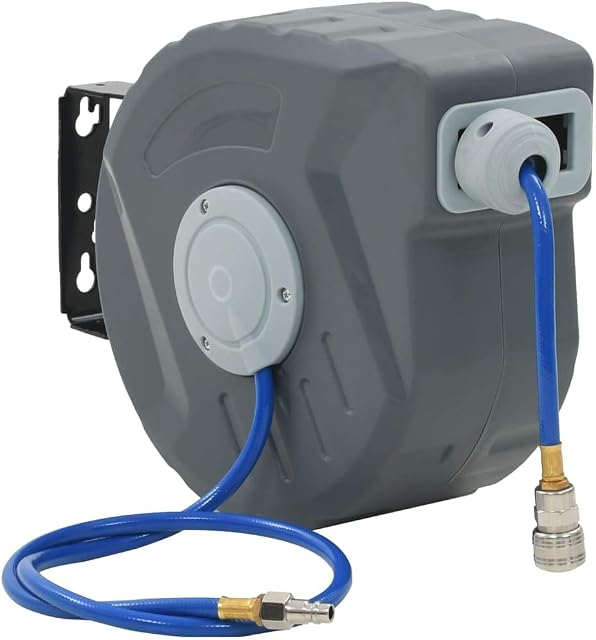 vidaXL Automatic Air Hose Reel 1/4" 12m+1m Garage Workshop Compressor Tool