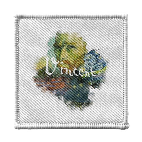 Ecusson Thermocollant Vetement 7x7cm - Van Gogh Signature Peintre Impressioniste