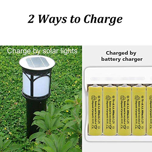 Qblpower Aa Nicd Nimh 1.2V 600Mah Rechargeable Solar Batteries For Outdoor Solar Lights #TOP4