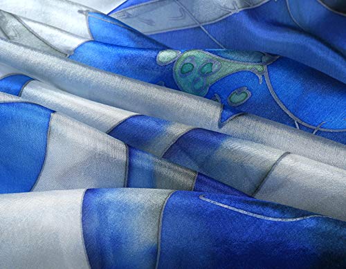 Invisible World Women's Silk Scarf Long Satin for Hair or Head4