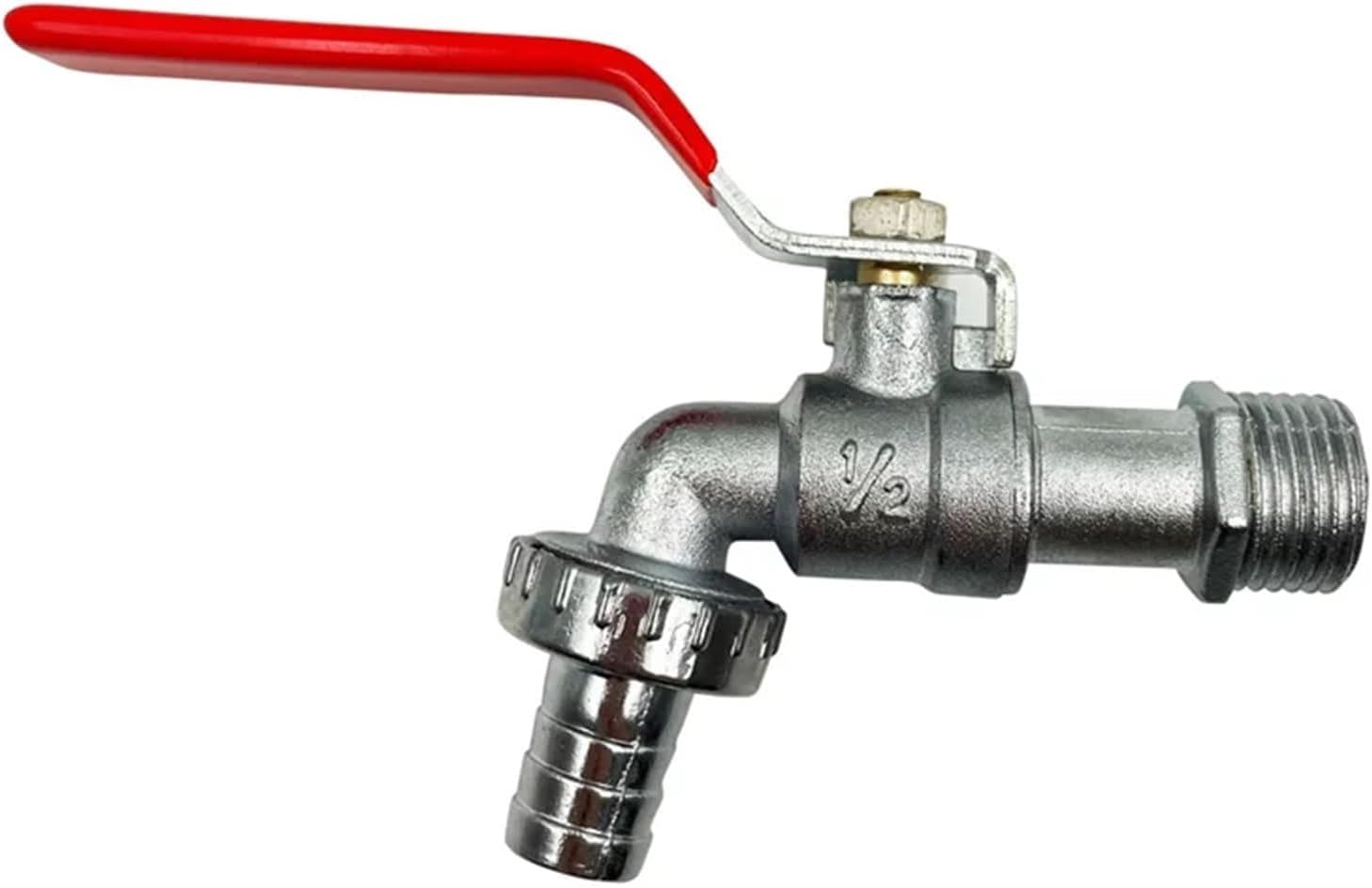 1/2inch Garden Irrigation Brass Faucet Tank Water Tap Single Outlet Valve Replacement for Outdoor Plastic Bucket Water Tanks