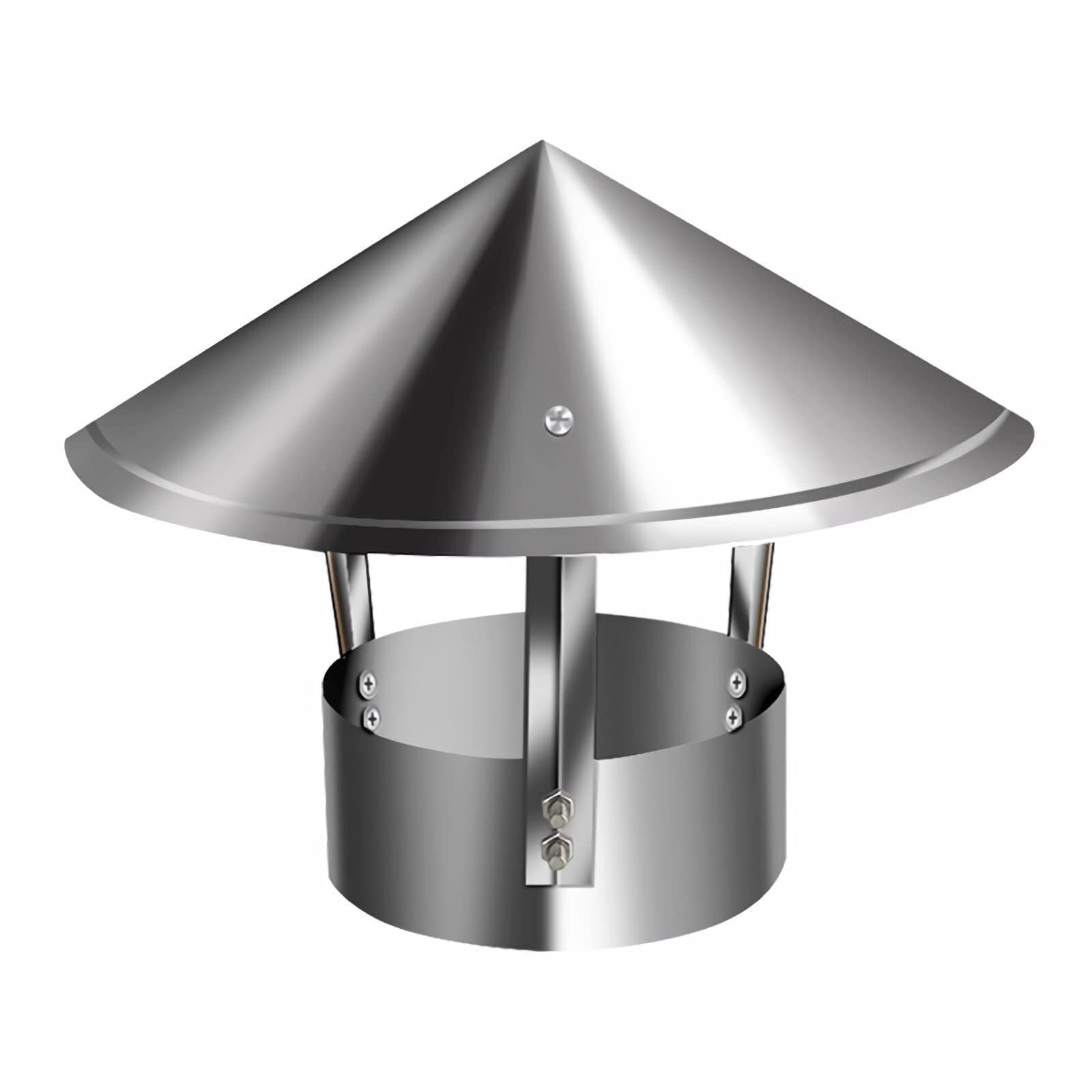 GYEQXKT Chimney cap,Stainless Steel Chimney Chimney C For Rain Cap Cone Top Chimney Cap Roof Cular Ventilat And Exhaust Top Cover Roof Chimney Vent Chimney Cap Fireplace Exhaust Cap(230mm/9.1in)
