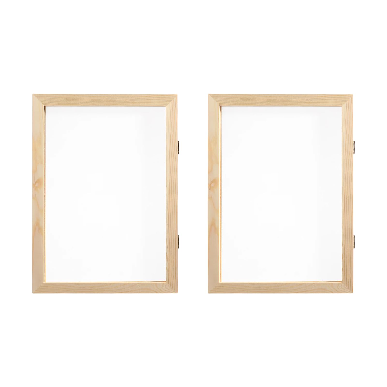 NEWFT 2Pcs Wooden Paper Making Molds Screen Crafting Frame for Recycled Paper Art Projects and Creative Gift Giving Wooden Papermaking Mold