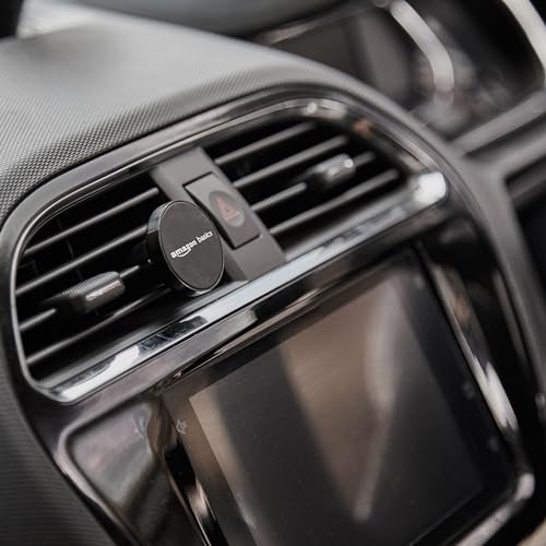 Image of amazon basics Car Air Vent Phone Holder | Quad Magnet | Magnetic Compatible with Most Smartphones (Black)