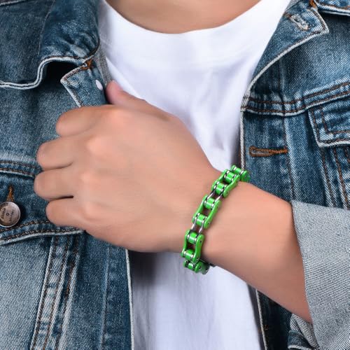 Pulsera Masculina Cadena de Bicicleta Acero Inoxidable miniatura 3