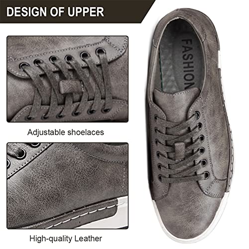 Men Leather Casual Shoes Lace-up Oxford Fashion Non-Slip Flats Trendy Business Comfortable Sneakers2