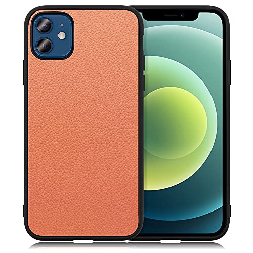 LOOF LUXURY-SHELL �{�v ���U�[ �X�}�z�P�[�X for iPhone 12 / 12 Pro �p �P�[�X �J�o�[ �X�g���b�v�z�[�� �V���v�� �ϏՌ� ���^ �y�� leather [�t���~���S]
