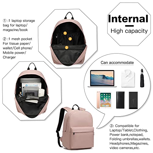 Kono Backpack School Bag for Girls Boys Teenage College Students Rucksack for Men Women Large and Lightweight Travel Backpack 22L - Image 3