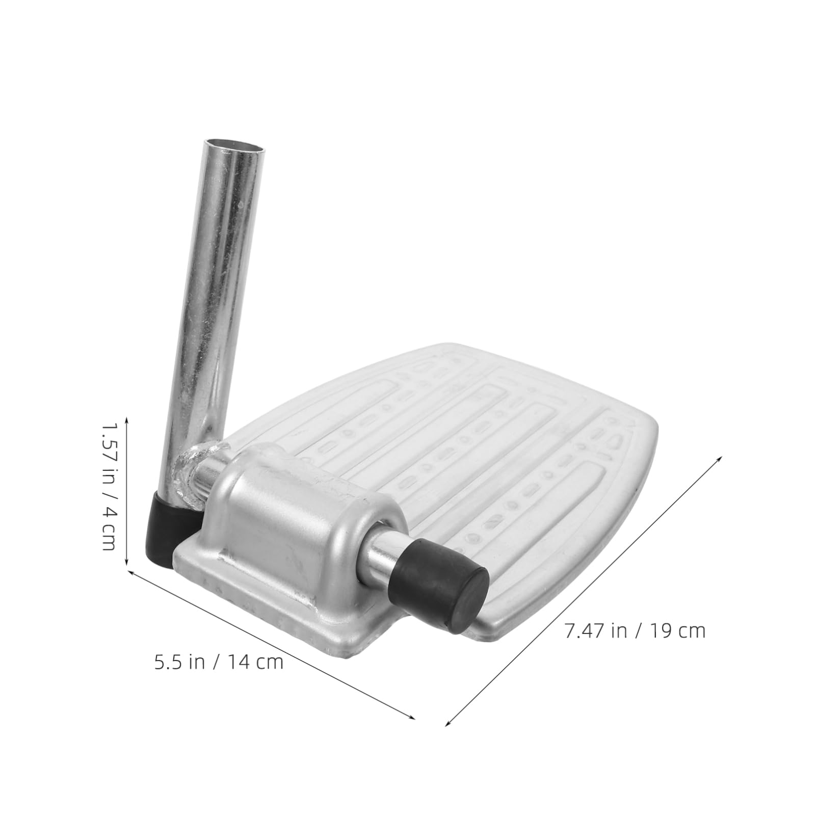 NOLITOY 1 Pair Universal Footplate for The Wheelchair, Transport Chair Footrest Elevating Leg Rests Replacement Parts for Standard Wheelchair Repair Parts Silver