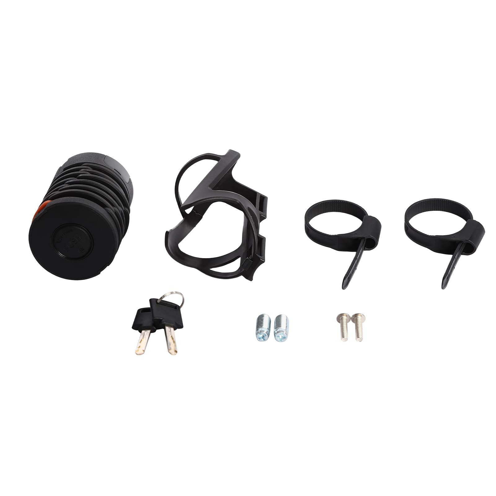 Lucchetto pieghevole per bicicletta con combinazione e chiave – Serratura universale per biciclette garage – Robusto e sicuro (nero)