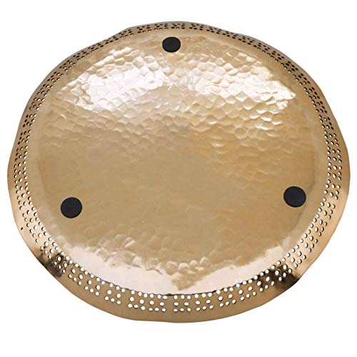 Platos decorativos metálicos perforados Fennco Styles 14 in, set 4 miniatura 3