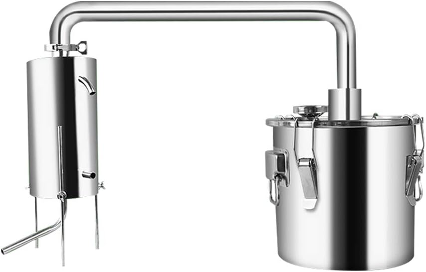 YUEWO 12-50L Small Home Steaming Stainless Steel Wine Brewing Machine Steaming Still Equipment Liquor Machine Horizontal (22L)