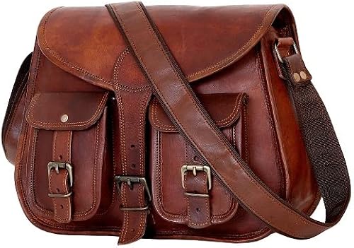 Ruzioon Goat Leather Crossbody Purse Women Shoulder Bag Satchel Ladies Travel Purse Genuine Leather
