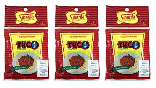 Sibarita Tuco Tallarin - Condimento de espagueti 1.97 onzas (18 paquetes) - Importado de Perú
