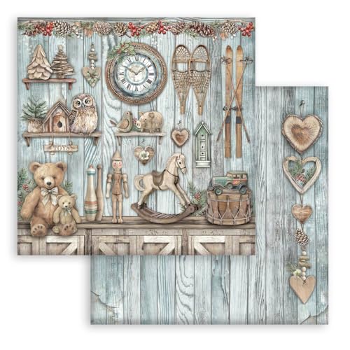 Stamperia - Scrapbook Paper Pad for Scrapbooking, Albums, Card Making, Bullet Journalling and More, Acid Free, Double-Sided, Perfect for Hobbies, Crafts, and Gifting (The Owl’s House) (30.5 x 30.5cm)