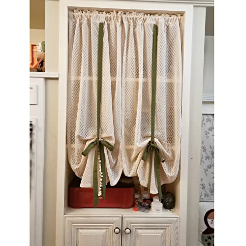 Cortinas romanas LUNEZY para ventanas de cocina y balcones con diseño de encaje 8