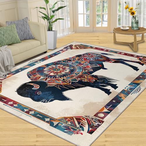 Tapis imprimé vache pour salon de style occidental - 2