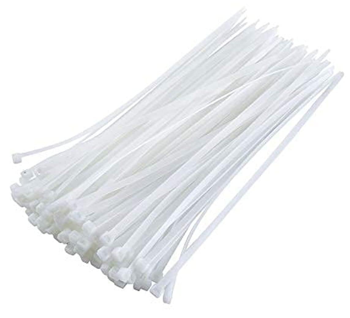 NBR Solutions Cable Tie 450x4.8mm (18 Inch) 18" Self Nylon Locking Cable Ties-100 pcs White-image-4