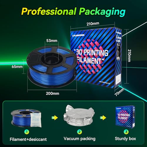 Image of FLASHFORGE Xmas Series Rapid PLA Filament Aurora Blue, High Flow Speedy 3D Printer Filament Max 500mm /s High-Speed Printing, Radiated Unparalleled Brilliance, Twinkling and Ultra-Smooth Finish