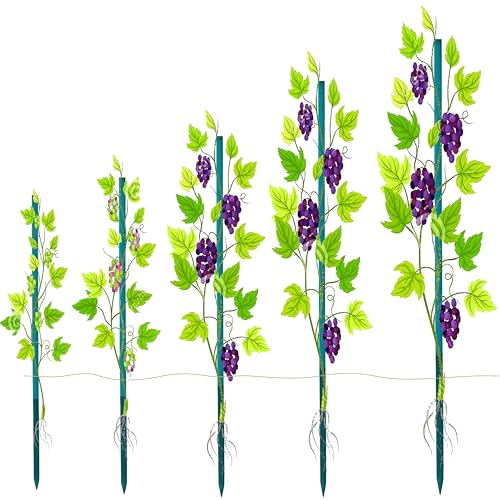 Image of BLOOMAX Hardwood Plant Support Sticks, Lengths-3 ft, Pack of-12 pcs- with Free Twist Ties (12 Sticks 3 Ft(L-90 CM, Dia-10 mm))